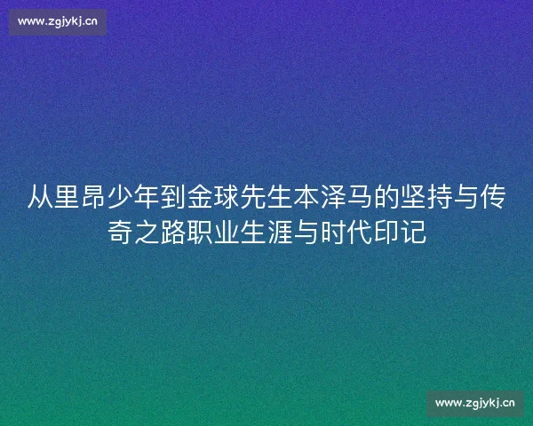 从里昂少年到金球先生本泽马的坚持与传奇之路职业生涯与时代印记